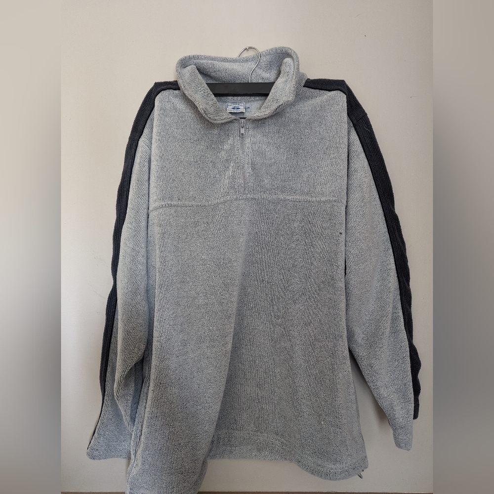 VINTAGE Oversized Fleece Quarter-zip Pullover
